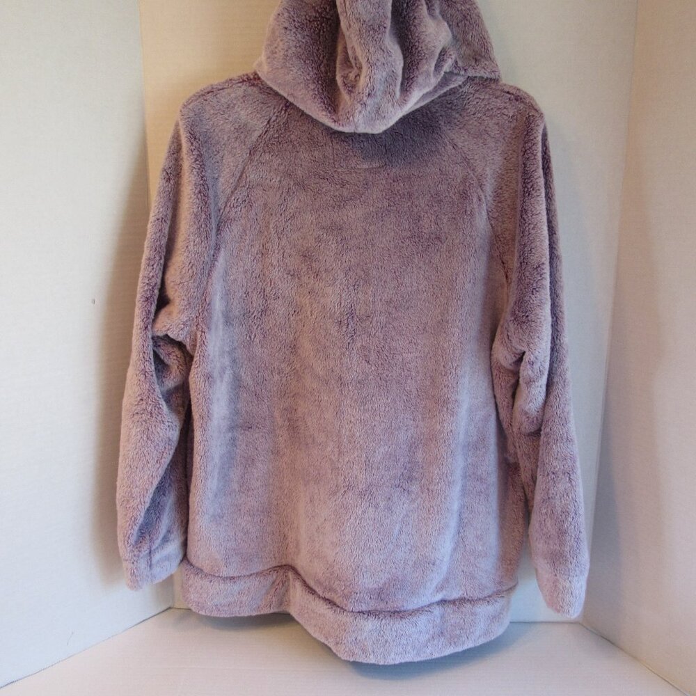 Members Mark Hooded Cozy Soft Fleece Plush V Neck Pullover Purple Size XL - Picture 3 of 4